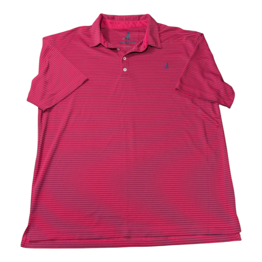Jonny-O Red Polo Style Stripe Shirt Size XL Collar Shirt Golf Travel